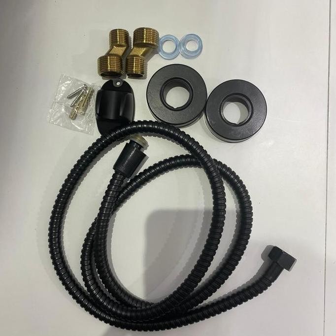 Kran Panas Dingin Kran Shower Kran Bathtub Keran Air Mixer Panas Dingin black Karet Set Selang showe