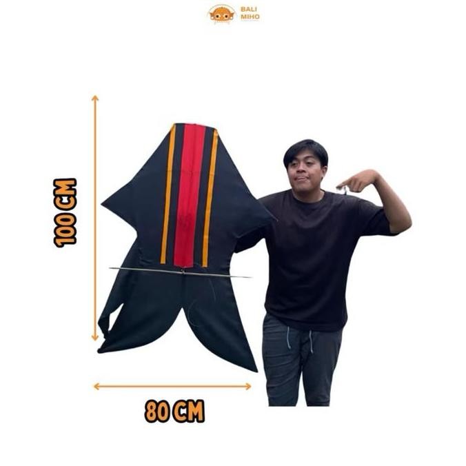 Layangan Bebean Kain 80 x 1 meter - Bebean Kain - Layangan Ikan Bali - Layangan Knockdown - Bebean K