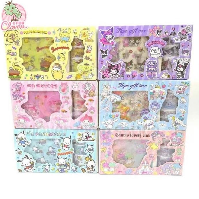 S-RIO SMALL BOX STICKER AND SOLASI stiker viral gift momo tape cfc