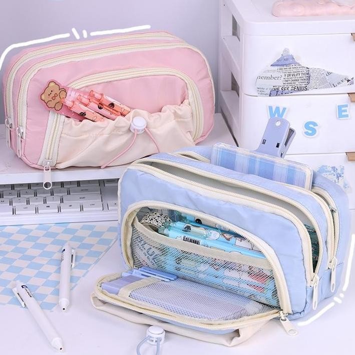 

Bf888S Tempat Alat Tulis Large Capacity Kawaii Pencil Cases Flip Pencil Bag Pouch Holder Box For Girls Office Student Stationery Organizer School Supplies Ke-21