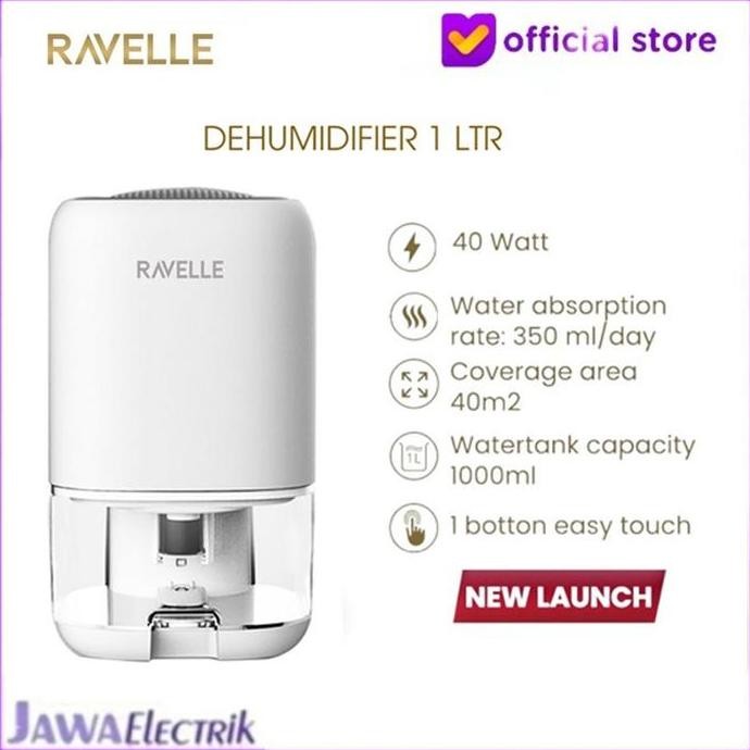 Ravelle Dehumidifier Kapasitas 1 Liter (Alat Pengontrol Kelembaban Udara)