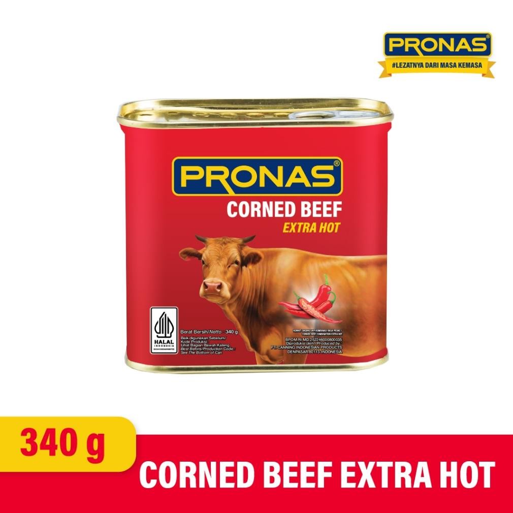 

TERMURAH PRONAS Kornet Sapi Chili (Kemasan Kaleng EOE) 340 gr Siap kirim
