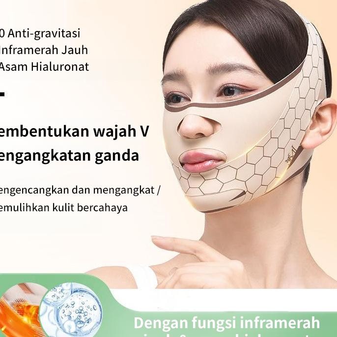Masker Wajah Vshape Korea Bernapas Dan Elastis Masker Kecan Penghilang Kerutan Masker Tidur Pengenca
