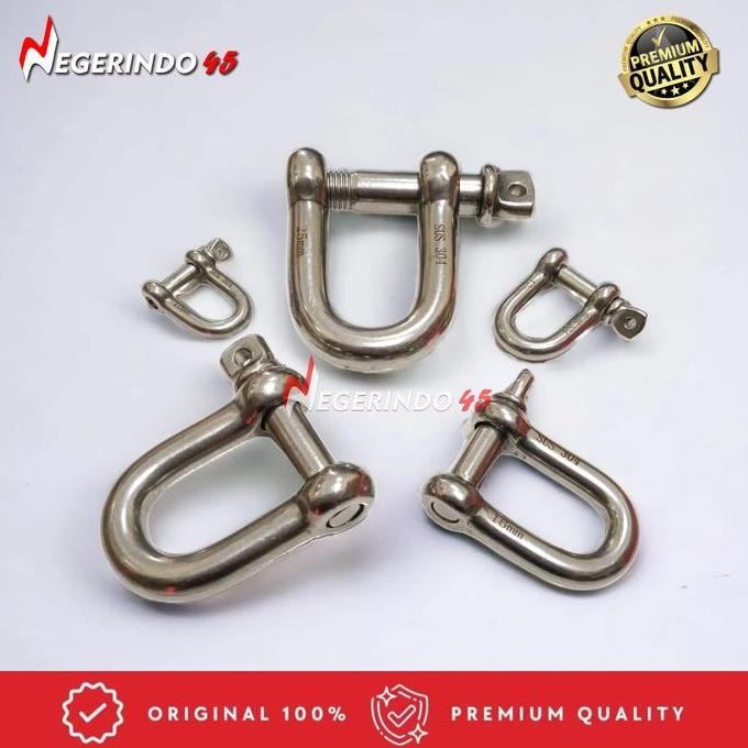 Segel D SS 304 18mm 20mm 24mm / Segel Stainless 304 / Shackle D ss304