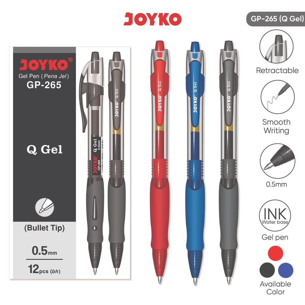 

Promo Joyko Pulpen Gel 1 Pack Gp-265 Q Gel 0.5Mm Isi 12 Pcs 2Er-54