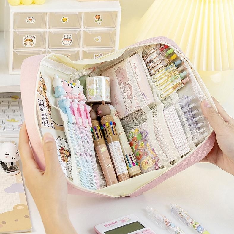 

Promo..!!! Lemlinger12 Layer Tas Tempat Pensil Case Pouch Anak Sekolah Transparan Kapasitas Besar Stationery Kantor Se-7