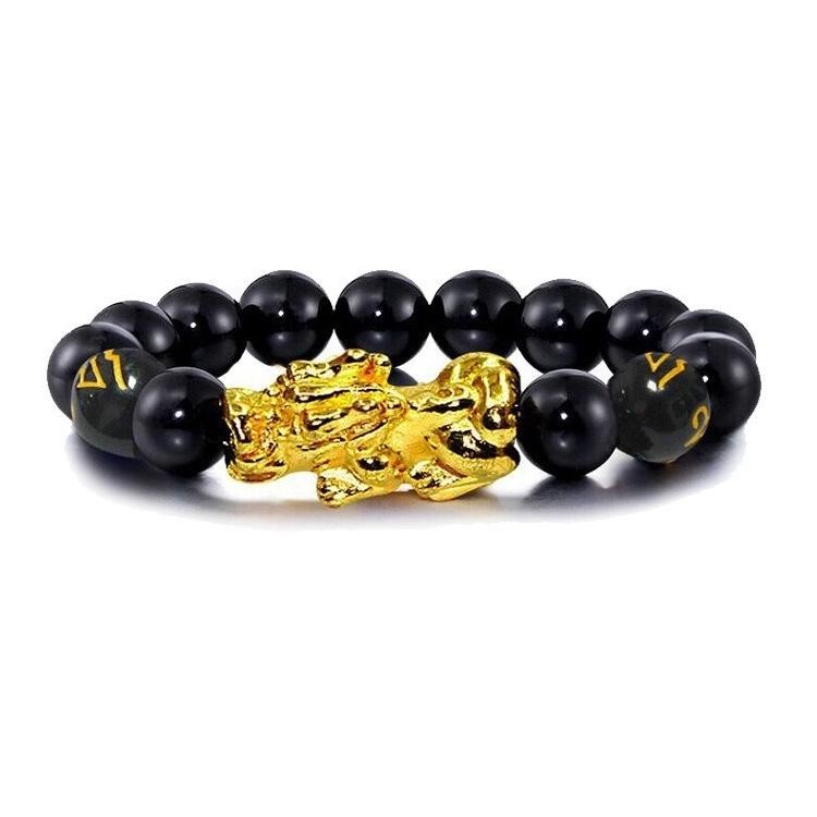 Olevs Gelang Pria Fashion Manik Manik Hitam Gelang Aesthetic Korea