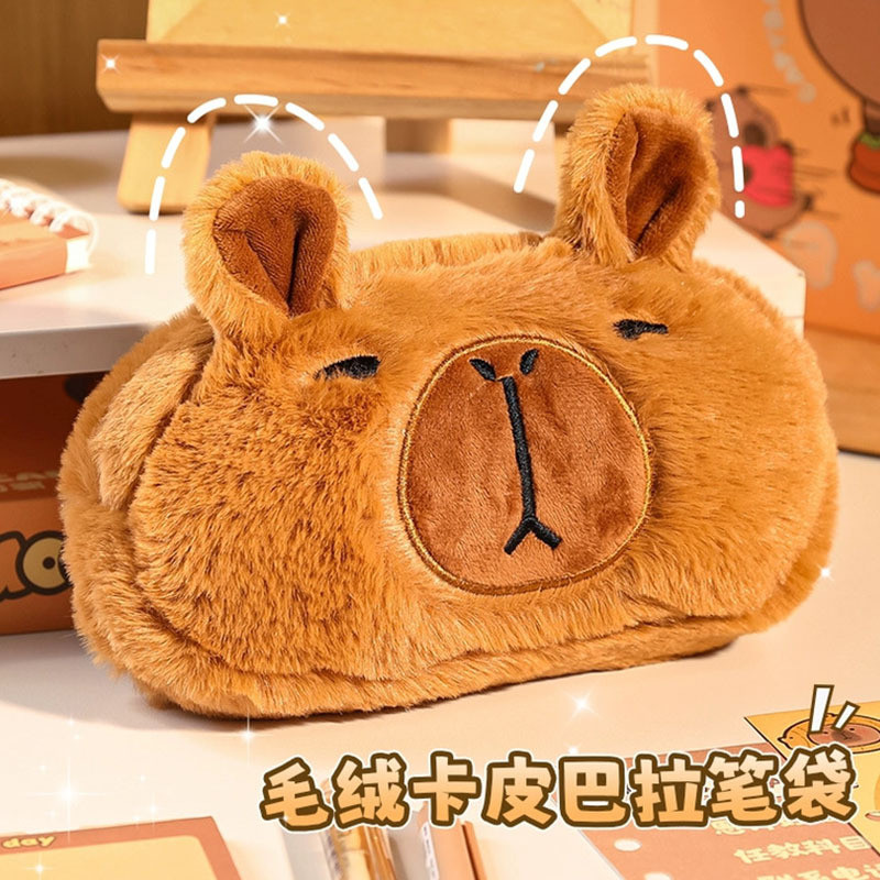 

Kotak Pensil Kapibara Plush Tas Penyimpanan Alat Tulis