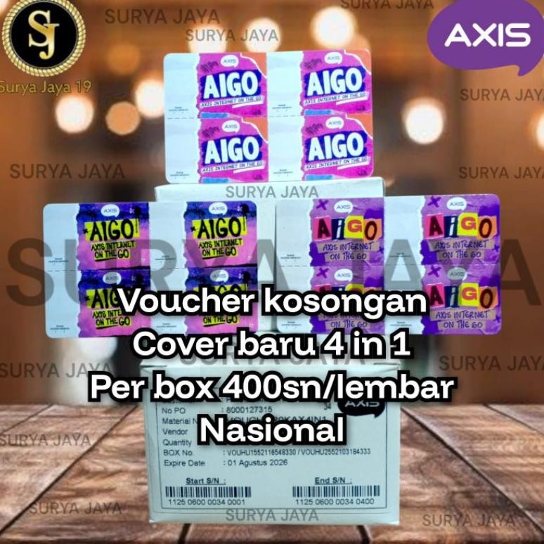Voucher Kosong Axis 1 Box