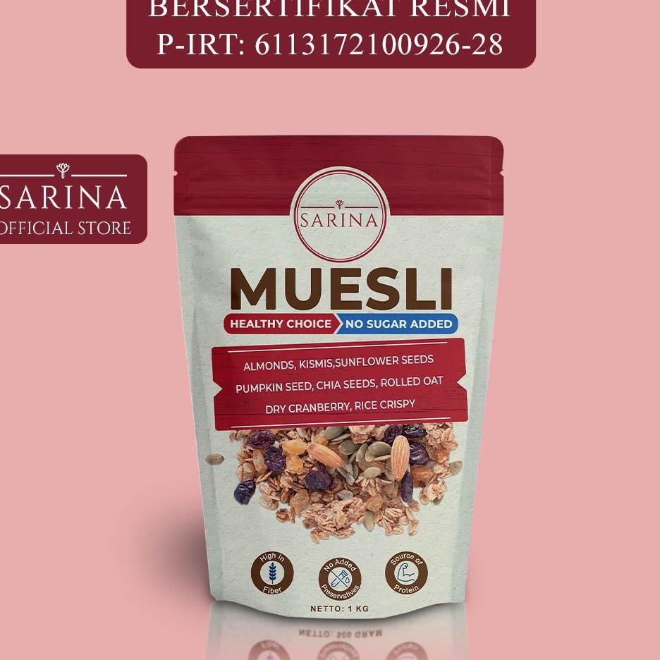 

Muesli Fruit Seed 1Kg Sarina Sereal Makanan Ringan Dan Sarapan Sehat