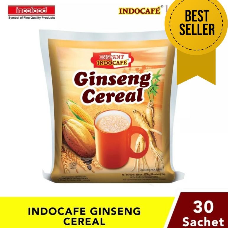 Indocafe N Ginseng Cereal Sereal Gingseng Indocafe 30Sachet Halal