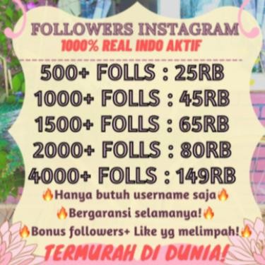 Followers Instagram Tiktok Ig Aktif Indonesia