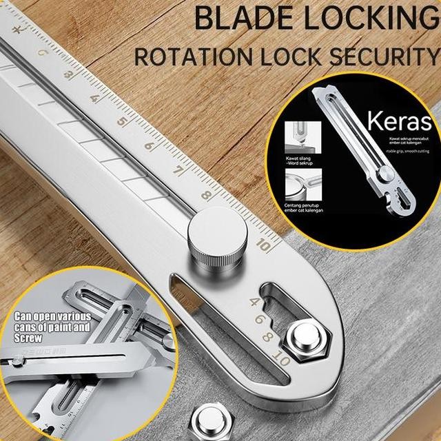 

Seni Stainless Steel Cutter Besi Stainless Besar 18Mm Cutter Pemotong Kertas Plastik Logam