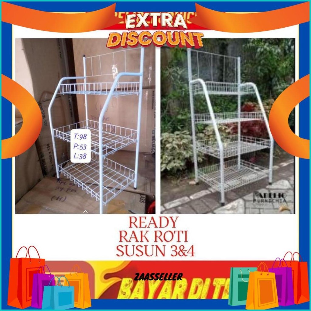 Rak Ciki Serbaguna/Rak Roti 4 Susun/Rak Roti 3 Susun/Rak Roti/Rak Ciki/Rak Serbaguna/Rak Jumbo Origi