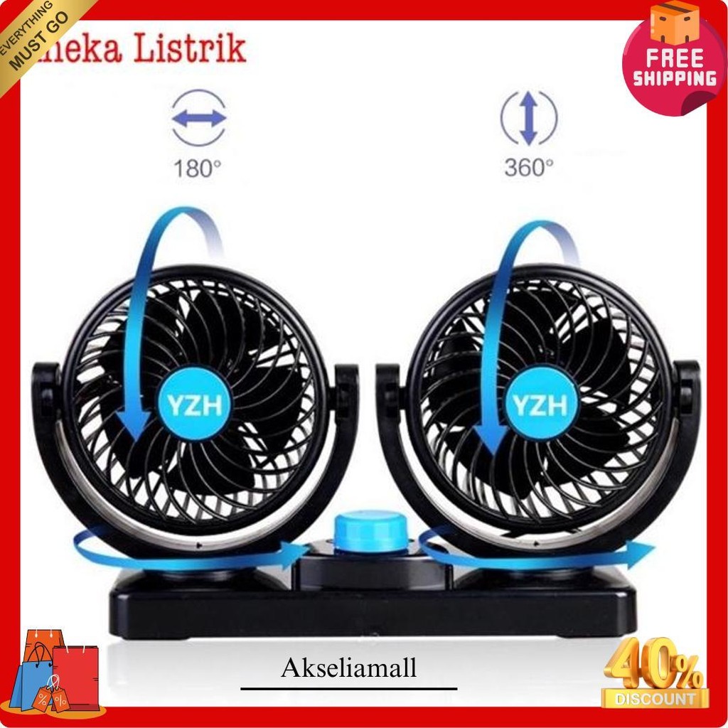 Kipas Angin Mobil Vanstar/ Car Cooling Double Fan/Kipas Angin Mobil Pick Up/Kipas Mobil Super Dingin