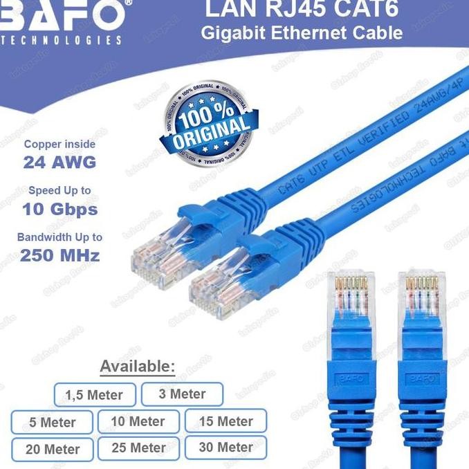DE47 - Kabel LAN CAT6 Bafo 1,5M 3M 5M 10M 15M 20M 30M Original