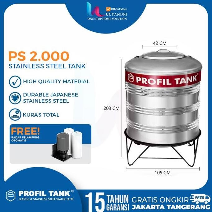 Tangki Air Stainless Profil Tank PS 2000