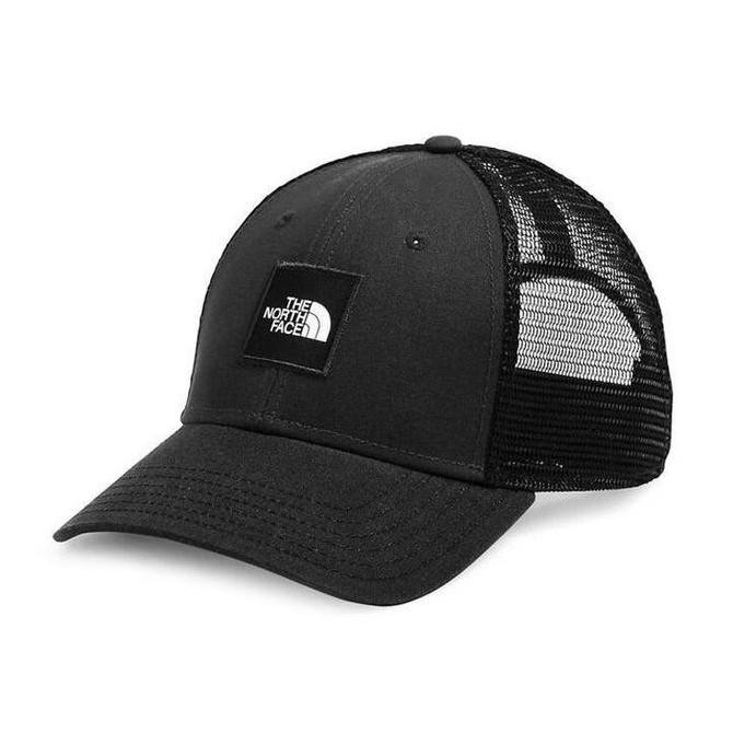 Topi The North Face TNF Box Logo Trucker Cap Hat Black ORIGINAL ss