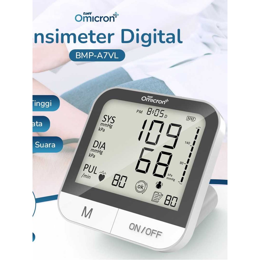 Tensimeter Digital Pengukur Tekanan Darah English Voice - BMP-A7VL