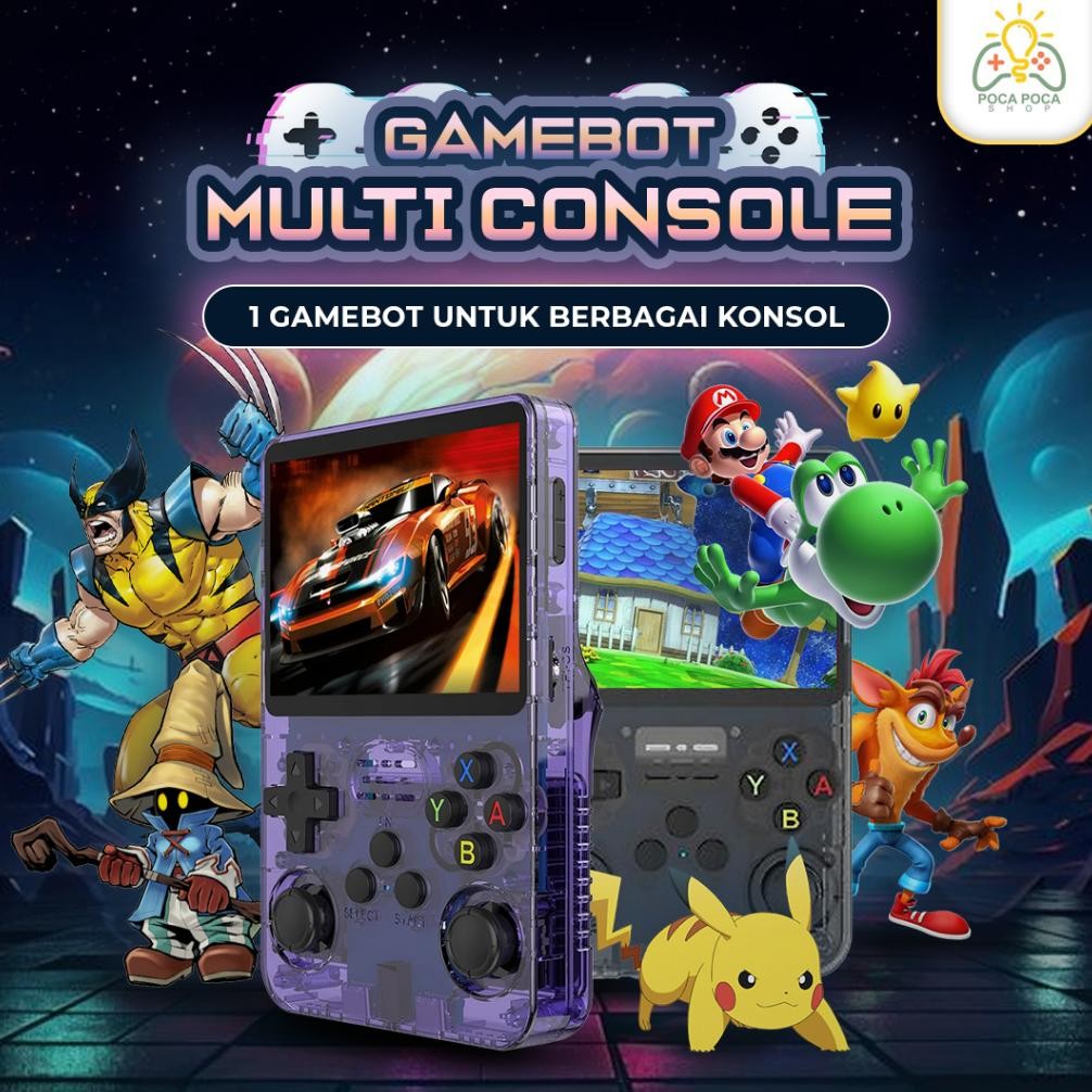Terlaris | Terbaru | Best Seller | Termurah Anbernic R36S Retro Game Psp Handheld Gamebot Multi Cons