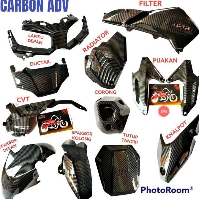 TUTUP COVER BODY FULL SET MOTOR ADV 150 CARBON ZORO New Carbon