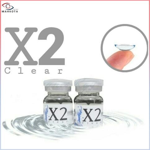 Terlaris Softlens Bening X2 Clear 1 Tahun (-0.50 S/D -20.00) Made In Korea Bisa Beda Minus Dia 14.00