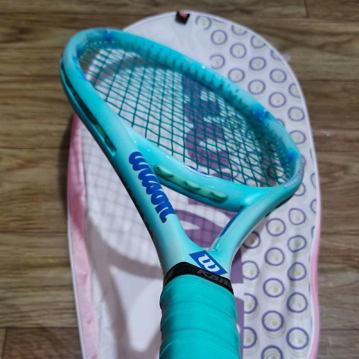 RPS DI OBRAL   RAKET TENIS WILSON HAMMER CLASSIC FAIR LADY  WARNA BIRU SIAP PAKAI ADA SEDIKIT RETAK 