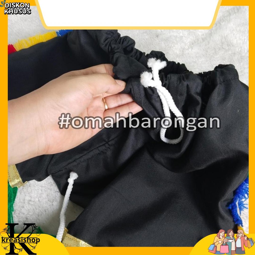 Celana Dan Embong Barongan Anak Warna Pelangi SD Murah