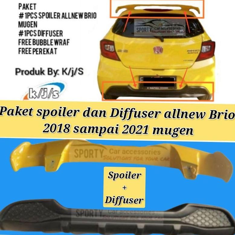 Spoiler allnew brio mugen dan diffuser 2018-2021