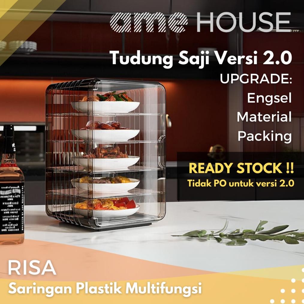 |AME| YOYA Premium Food Cover Tudung Saji Tingkat Penyimpanan Makanan Tudung Saji 4 Tingkat