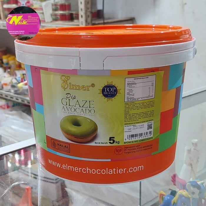 

elmer dip glaze avocado 5 kg khusus grab dan gojek