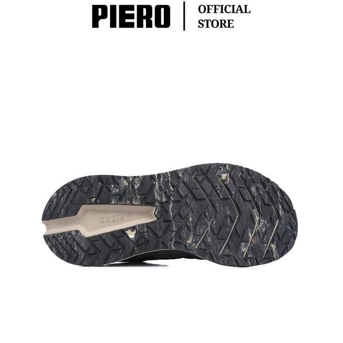 PIERO SEPATU SNEAKERS PRIA JOGGER 24 TRAC BLACK/GREY/KHAKI PIE1000385