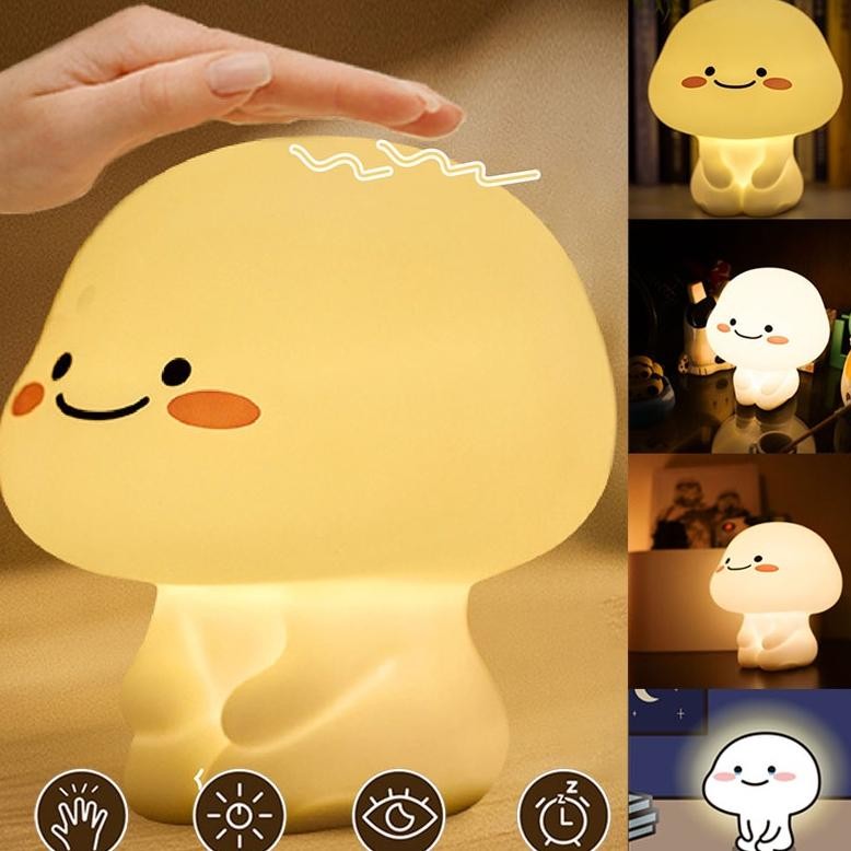 YMN - Lampu malam silikon Lampu tidur Quby si Pentol Lamp Star Moly Touch lamp Dimmer Kado Hadiah Lu