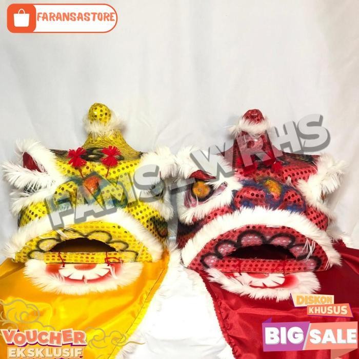 Barongsai Anak Dewasa Bahan Karton Tebal Kokoh Barongsai Kedip Bf 1
