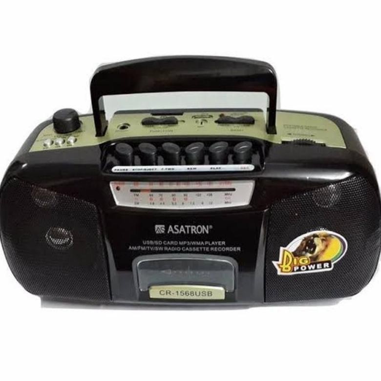 RADIO COMPO ASATRON CR 1568USB 1568 CR1568 USB CR1568USB INPUT CASSETTE RECORDER PLAYER BISA PUTER M
