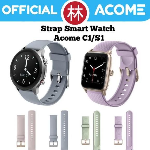 TERLARIS - Acome Strap C / S Tali Jam Smartwatch Band Sil Rubber Ware 22mm