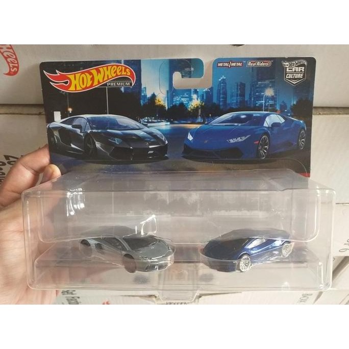 HOT WHEELS 2 PACK LAMBORGHINI AVENTADOR COUPE DAN LAMBORGHINI HURACAN