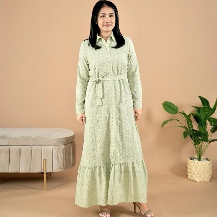 Gamis Brukat G1158 Tiara Sage