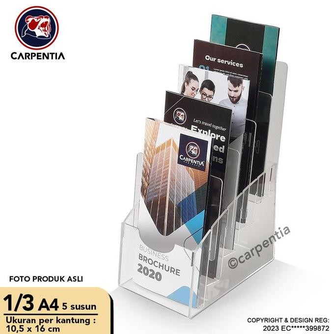 

TERLARIS - Carpentia Tempat Brosur Akrilik Tingkat [ / A4 - A6 ] Display Tipe E Susun