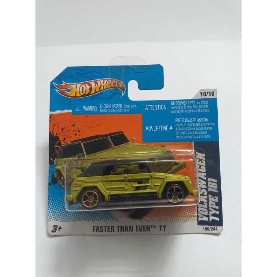 HOT WHEELS SHORT CARD SC VOKLSWAGEN VW TYPE 181 HIJAU