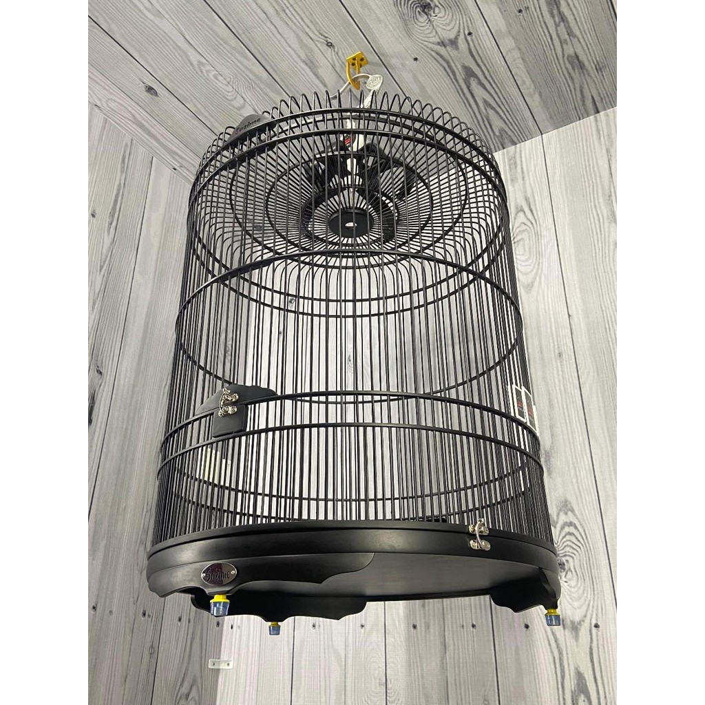 SAZIME BLACK DOFF TEBOK KAYU CEPER ( FREE PACKING KAYU ) SANGKAR BURUNG SANGKAR BULAT MURAI