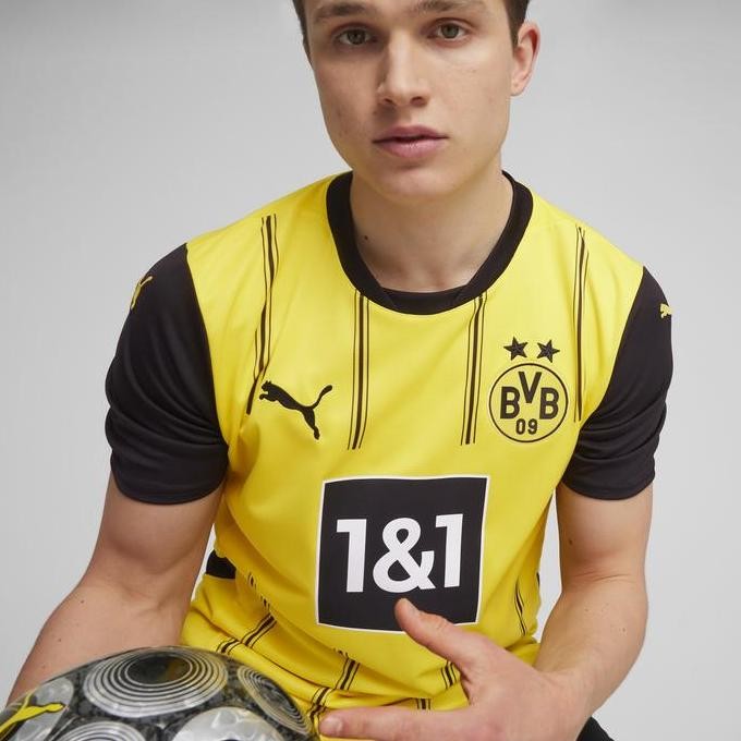 TERMURAH - PUMA Home Jersey Pria Borussia Dortmund 24/25 Faster Yellow-Black