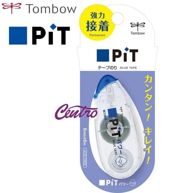 

New Tombow Pit Glue Tape Power Egg 6Mm X 6M Lem Kertas Bentuk Roll Tip-Ex