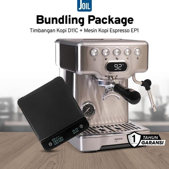 Joil Bundle Mesin Kopi Espresso & Timbangan Kopi Digital D11C