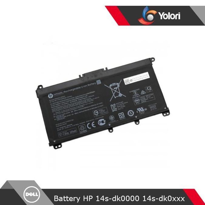 TERBARU - Battery HP 14s-dk0000 14s-dk0xxx Spare Part 3Cell 11.55V 41WHr