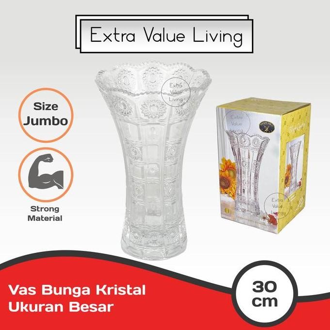 BEBAS ONGKIR - Vas Kristal Vas Bunga Kaca Besar 0 CM Czech Design Estetik Vas Kembang Kristal Bohemi