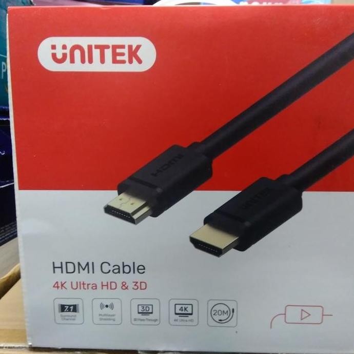 DE176 >> Kabel HDMI 20M Unitek w/thernet YC144