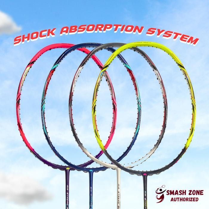 SPID Raket Badminton POWER MAX Air Stream 900 Original 33 LBS 4U Raket Smash Bulu Tangkis Profesiona