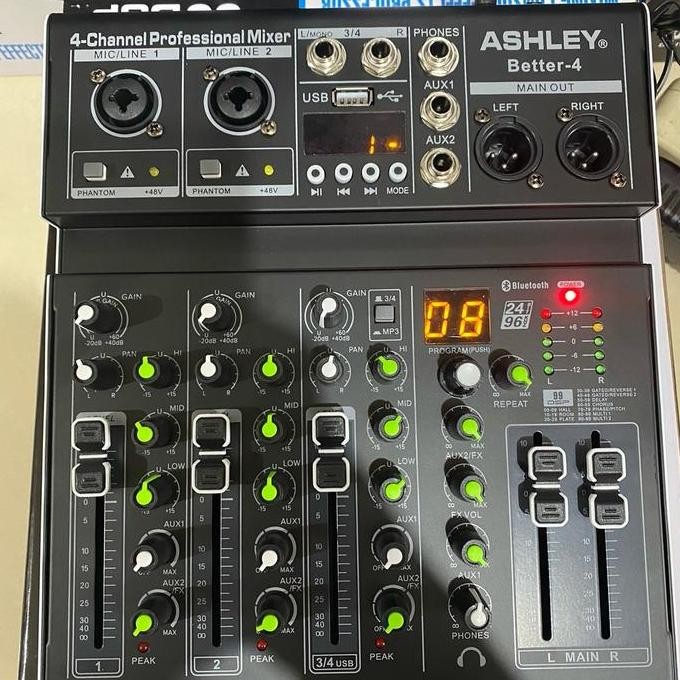 Mixer Audio Ashley Better 4 New Original Efek Digital Monitor Pc