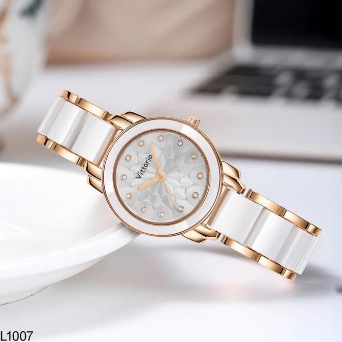 Jam Tangan Jam Tangan Wanita Vittorio 1007 Stainless Steel Tanggal